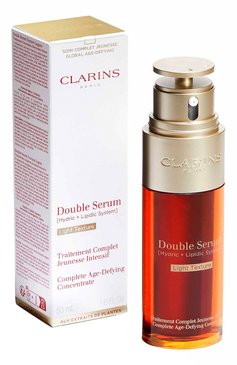 Комплексная омолаживающая двойная сыворотка c легкой текстурой double serum light texture (50ml) CLARINS бесцветного цвета, арт. 80093147 | Фото 3 (Об�ьем косметики: 100ml; Тип продукта: Сыворотки; Назначение: Для лица)