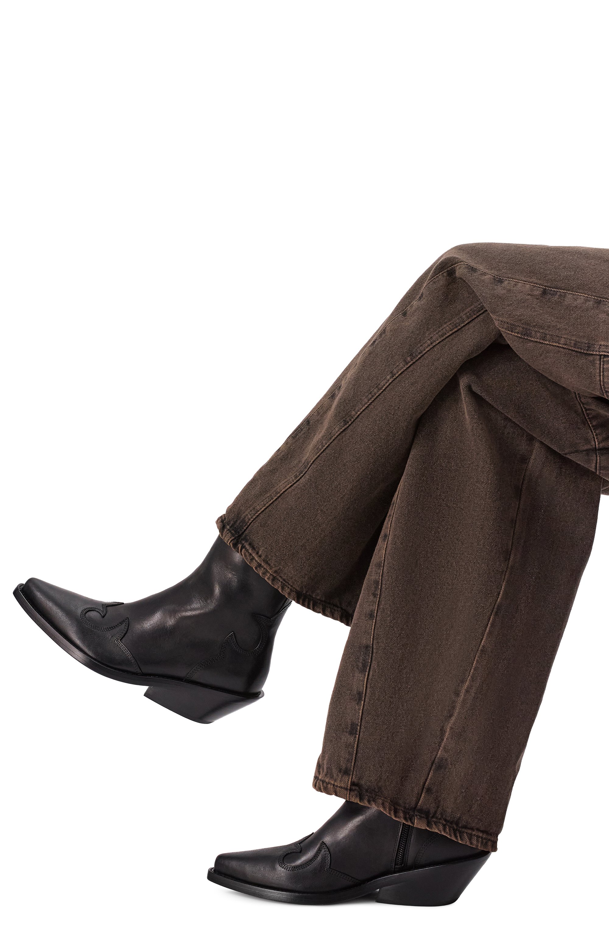 Кожаные казаки ANN DEMEULEMEESTER, арт. B0013370/LT168, фото 2