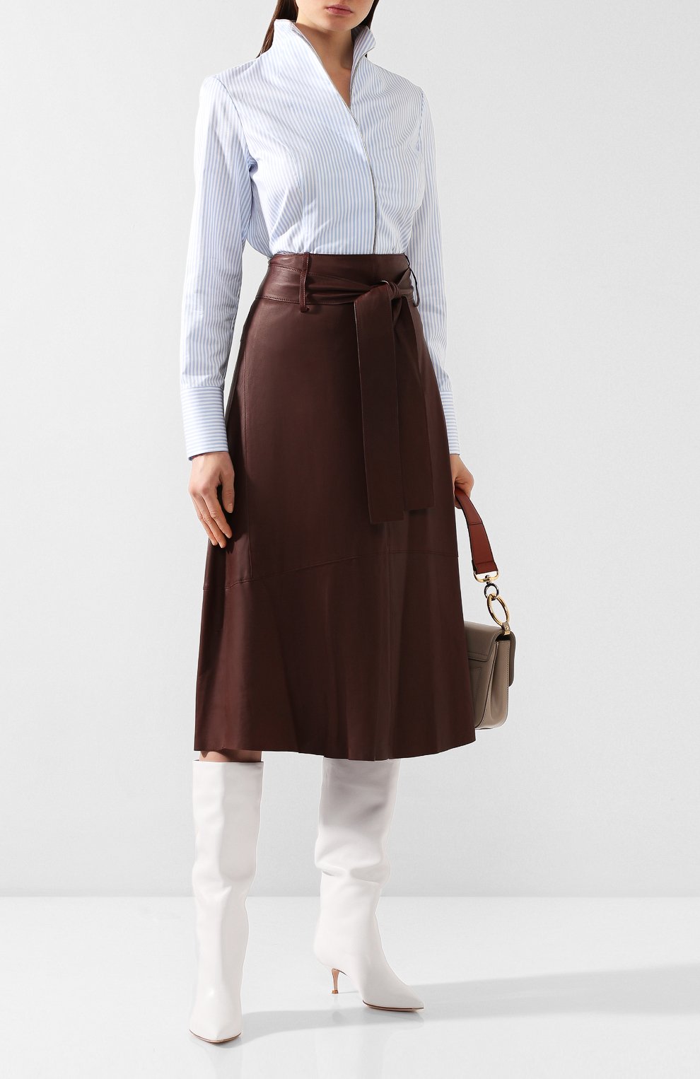 Кожаная юбка VINCE, арт. V606730555, фото 2