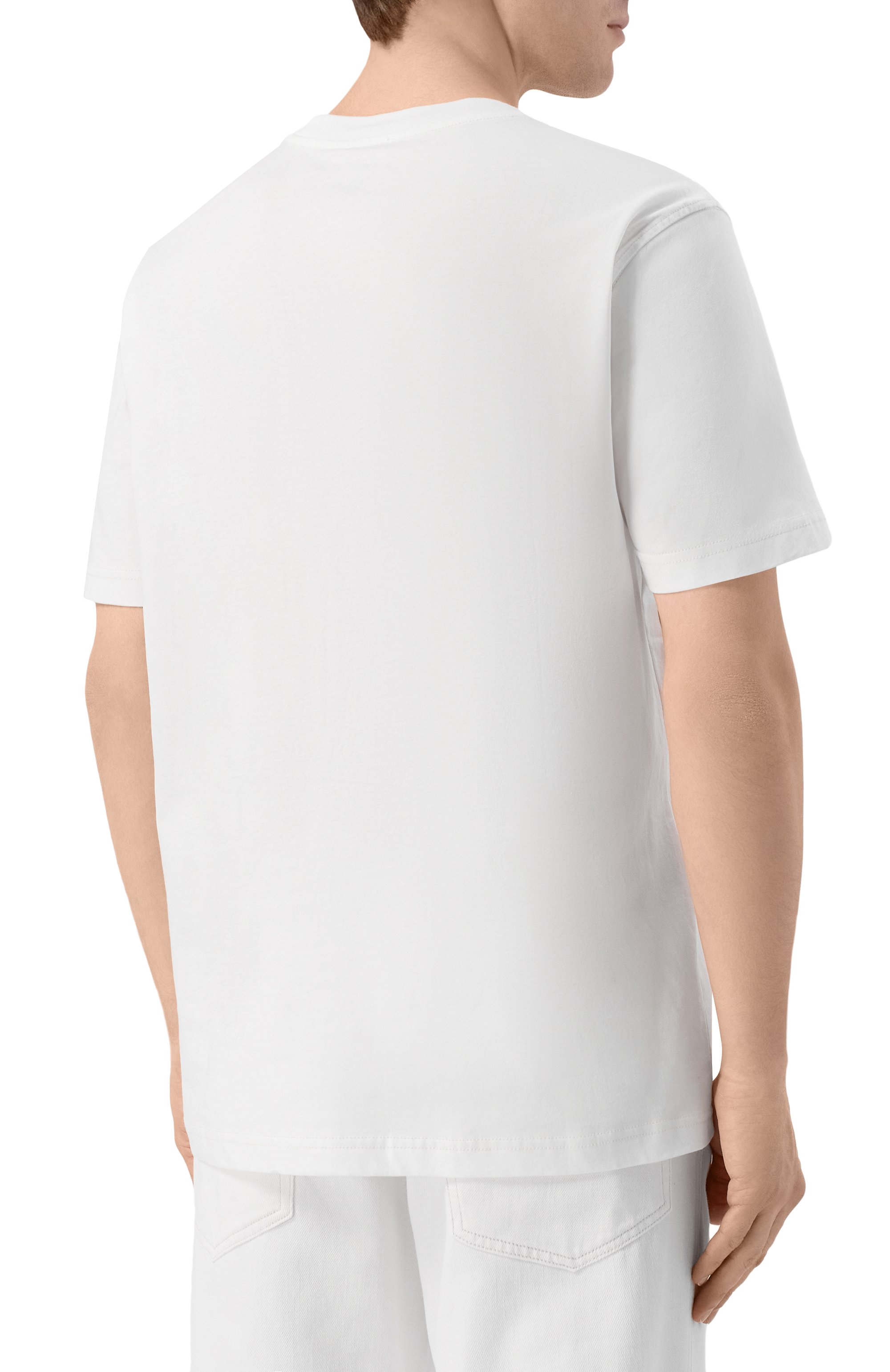 Хлопковая футболка DIESEL белого цвета по цене 6205 руб., арт. A21037/0QIAM, фото 4 Хлопковая футболка DIESEL, арт. A21037/0QIAM, фото 4