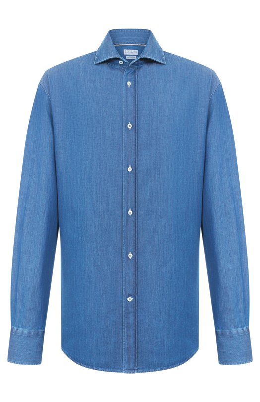 Джинсовая рубашка Brunello Cucinelli MR6831718 Голубой MR6831718