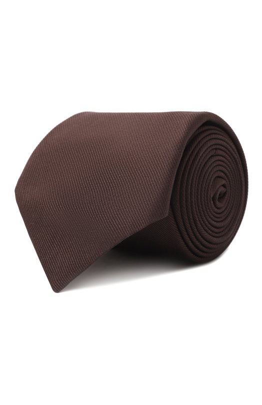 Шелковый галстук Brunello Cucinelli MM8860018 Коричневый MM8860018