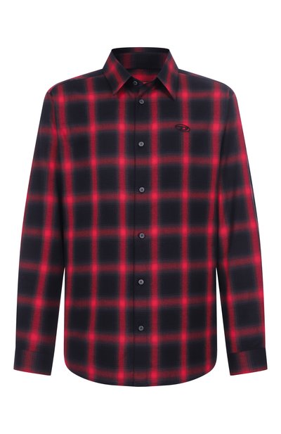 Мужская рубашка из хлопка и вискозы DIESEL, арт. A18502/0HGBT