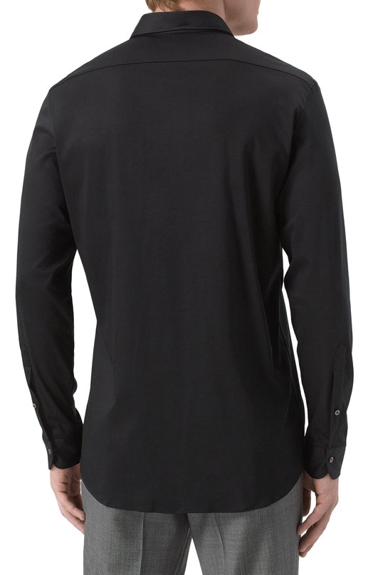 Хлопковая рубашка Van Laack VL-PER-LSF/180031/3XL Чёрный  VL-PER-LSF/180031/3XL Фото 4