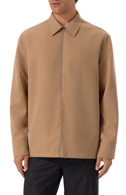 Шерстяная куртка-рубашка Jil Sander J22DL0249/J40002 Бежевый  J22DL0249/J40002 Фото 3