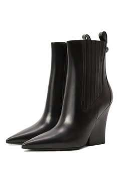 Женские кожаные ботильоны vlogo lockette VALENTINO черного цвета, арт. 5W0S0KS9/LQV | Фото 1 (Каблук высота: Высокий; Материал сплава: Проставлено; Материал внешний: Натуральная кожа; Подошва: Плоская; Драгоценные камни: Проставлено; Материал внутренний: Натуральная кожа; Материал утеплителя: Без утеплителя; Каблук тип: Устойчивый)