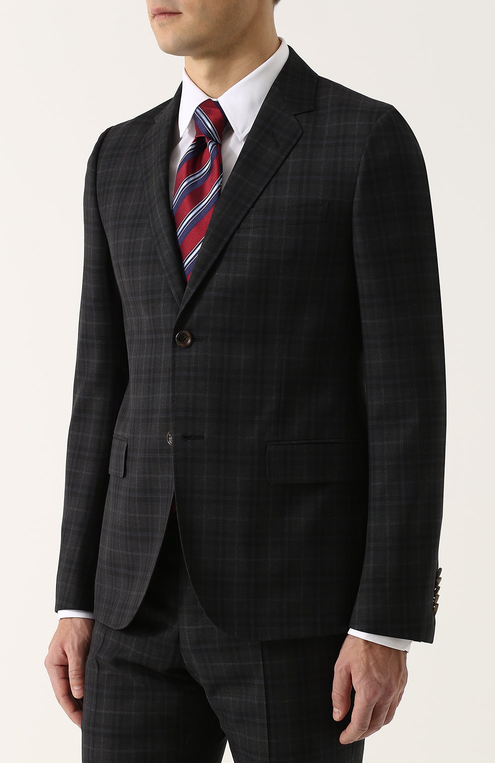 Шерстяной костюм в клетку с пиджаком на двух пуговицах GUCCI, арт. 473218/Z6874, фото 2