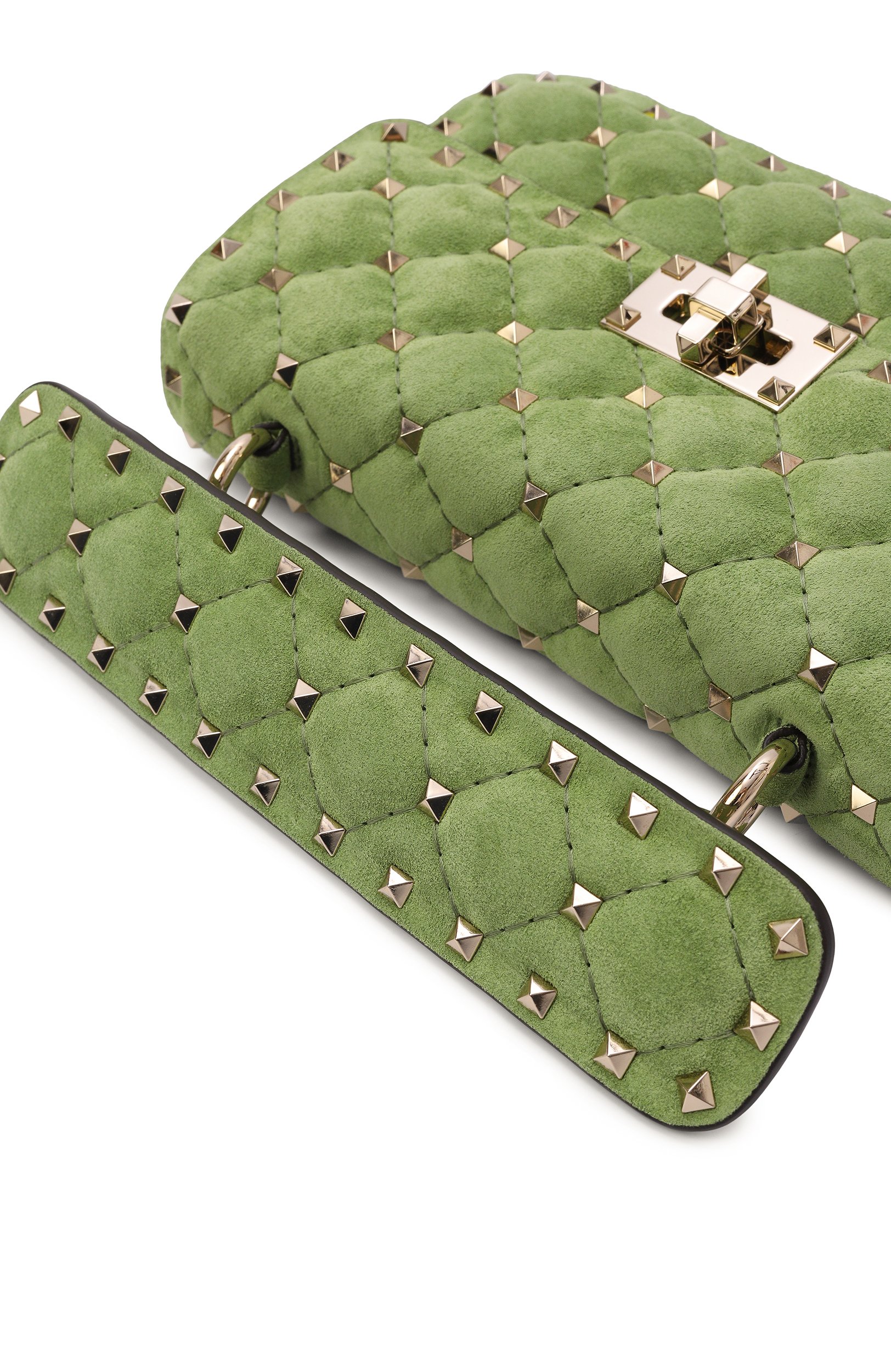 Сумка rockstud spike small VALENTINO зеленого цвета по цене 255000 руб., арт. 9W2B0123/KQQ, фото 6 Сумка rockstud spike small VALENTINO, арт. 9W2B0123/KQQ, фото 6