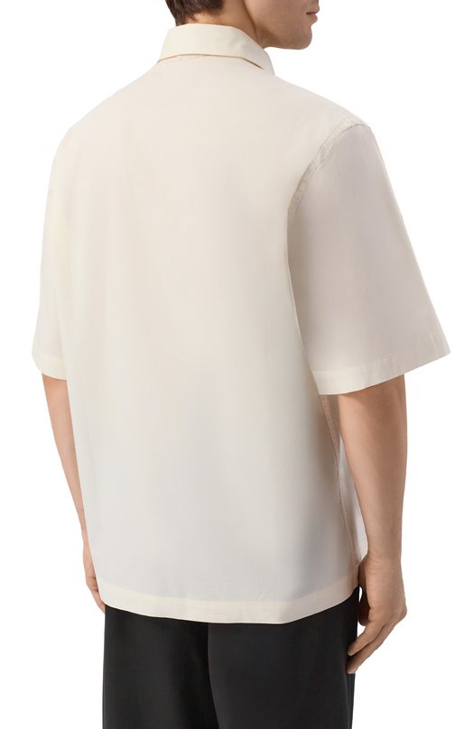 Хлопковая рубашка Laneus S6LAMASI119 Кремовый  S6LAMASI119 Фото 4