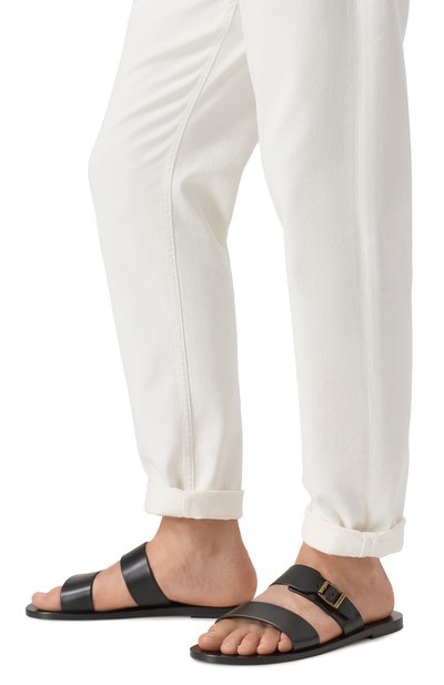 Кожаные шлепанцы ios SAINT LAURENT, арт. 820533/DWE00, фото 3