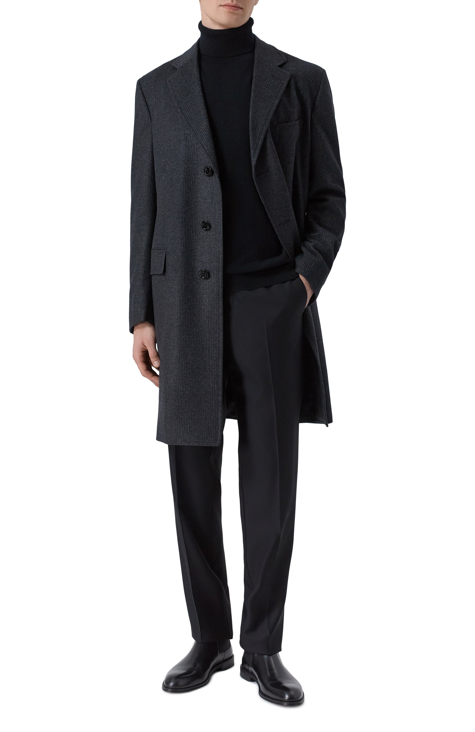 Кашемировая водолазка KITON черного цвета по цене 228000 руб., арт. UMK1507K348, фото 2 Кашемировая водолазка KITON, арт. UMK1507K348, фото 2