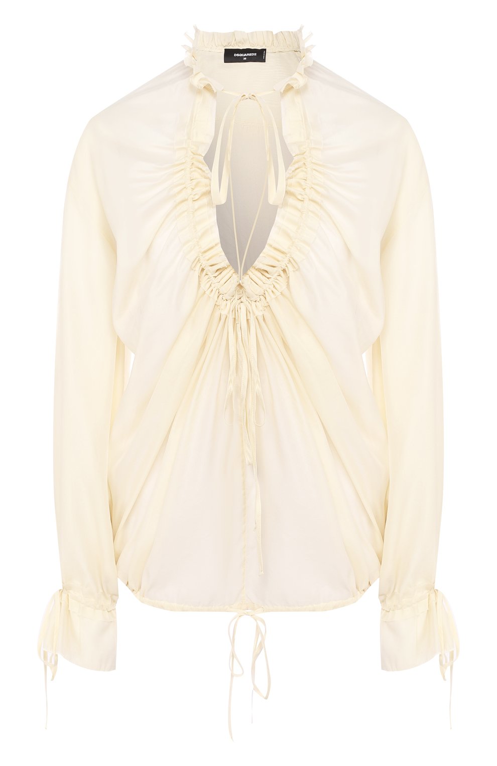 Блузка DSQUARED2 белого цвета по цене 53100 руб., арт. S72NC0808/S49801, фото 1 Блузка DSQUARED2, арт. S72NC0808/S49801, фото 1