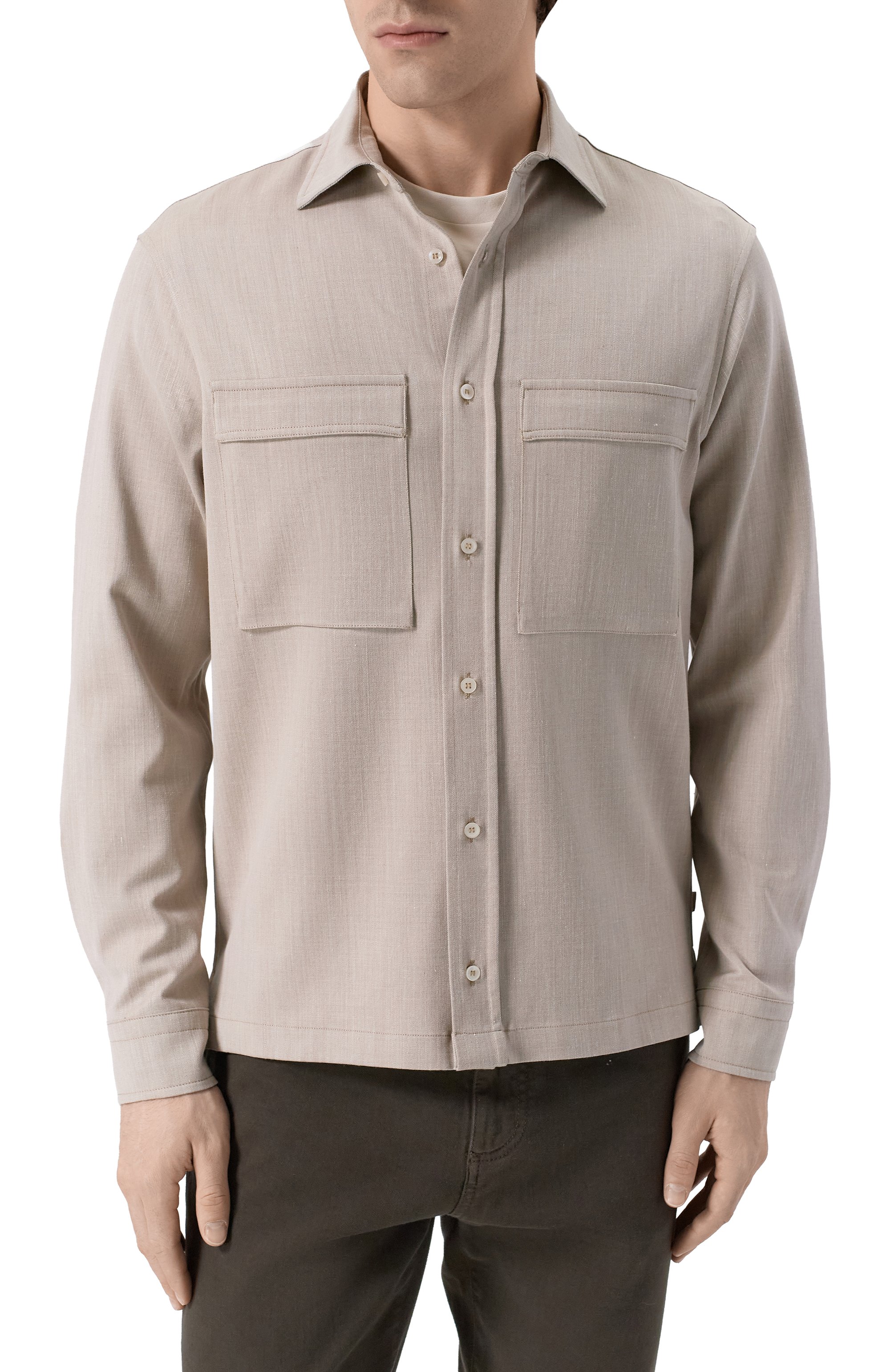 Рубашка из шерсти и шелка PAUL&SHARK, арт. 26413318, фото 3