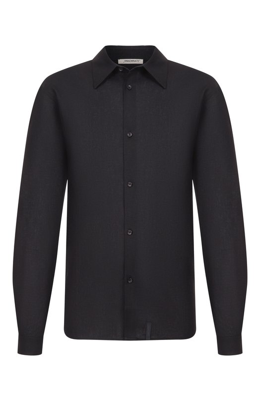 Рубашка изо льна и вискозы HINNOMINATE HMABM01549 Чёрный HMABM01549