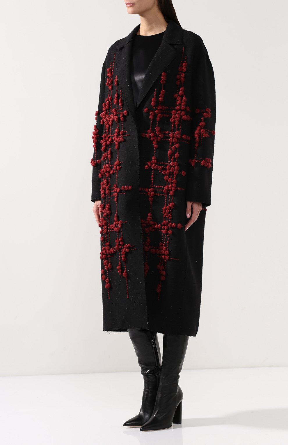 Шерстяное пальто BOTTEGA VENETA черного цвета по цене 1525000 руб., арт. 525407/VETC0, фото 3 Шерстяное пальто BOTTEGA VENETA, арт. 525407/VETC0, фото 3