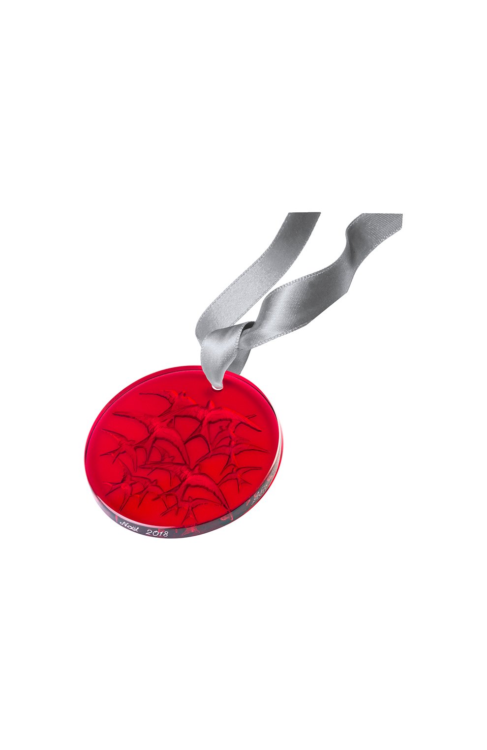 Новогоднее украшение hirondelles noel LALIQUE красного цвета по цене 19350 руб., арт. 10647100, фото 1 Новогоднее украшение hirondelles noel LALIQUE, арт. 10647100, фото 1