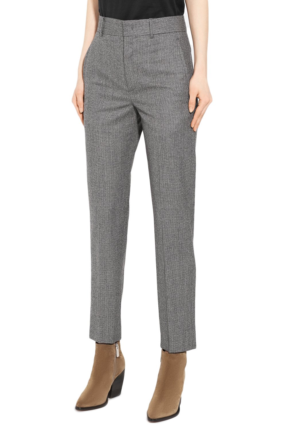 Шерстяные брюки ISABEL MARANT черного цвета по цене 44600 руб., арт. PA1375-20P011I/S0NNEL, фото 3 Шерстяные брюки ISABEL MARANT, арт. PA1375-20P011I/S0NNEL, фото 3