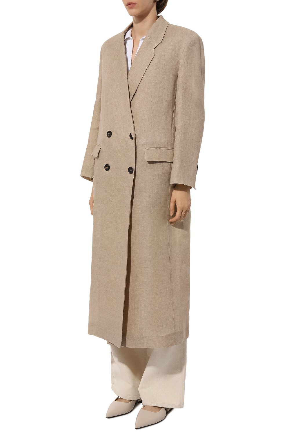 Льняное пальто BRUNELLO CUCINELLI, арт. MH5589705, фото 3
