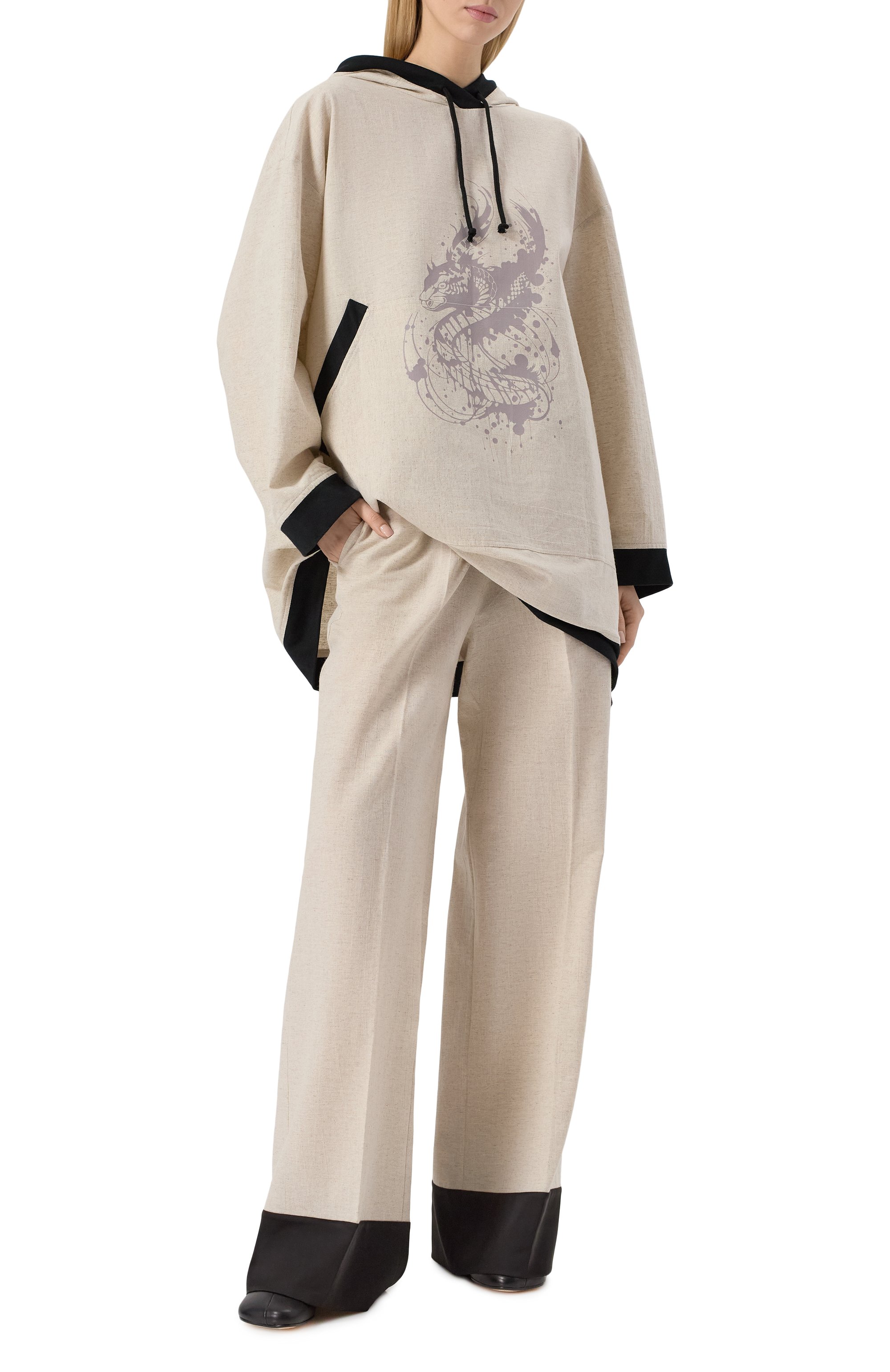 Льняное худи MIDGARD PARIS, арт. HD1801-LN-BJ/GR, фото 2