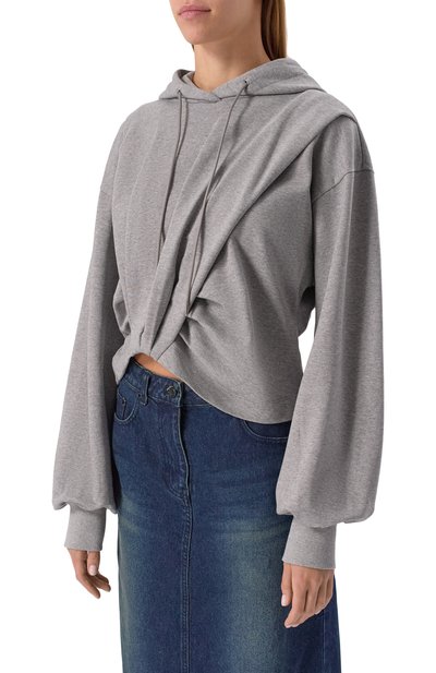 Хлопковое худи JUUN.J серого цвета по цене 47100 руб., арт. JW5241W063, фото 3 Хлопковое худи JUUN.J, арт. JW5241W063, фото 3