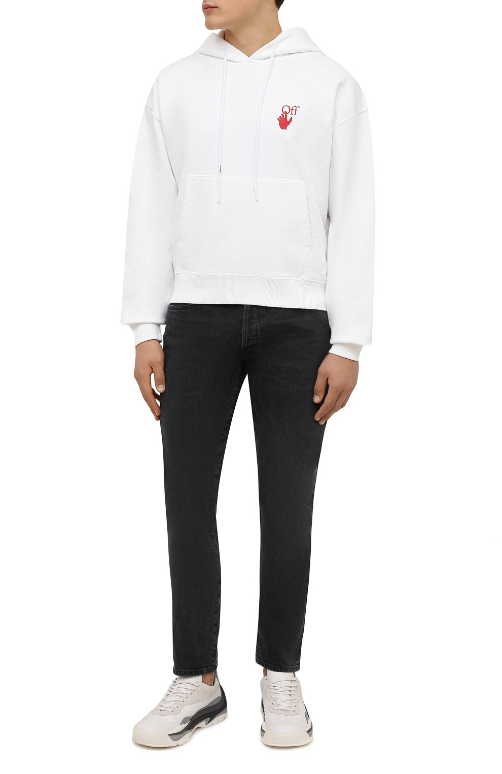 Хлопковое худи OFF-WHITE, арт. 0MBB037F21FLE008, фото 2