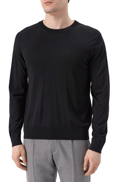 Шерстяной джемпер BRIONI черного цвета по цене 126000 руб., арт. UMQ90L/0ZK82, фото 3 Шерстяной джемпер BRIONI, арт. UMQ90L/0ZK82, фото 3