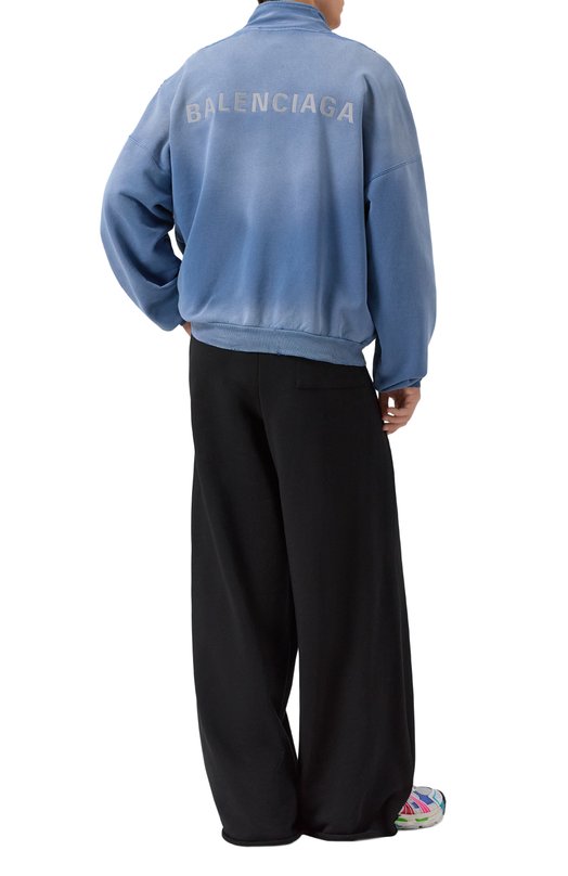 Хлопковая толстовка Balenciaga 836853/TSVP1 Синий  836853/TSVP1 Фото 2