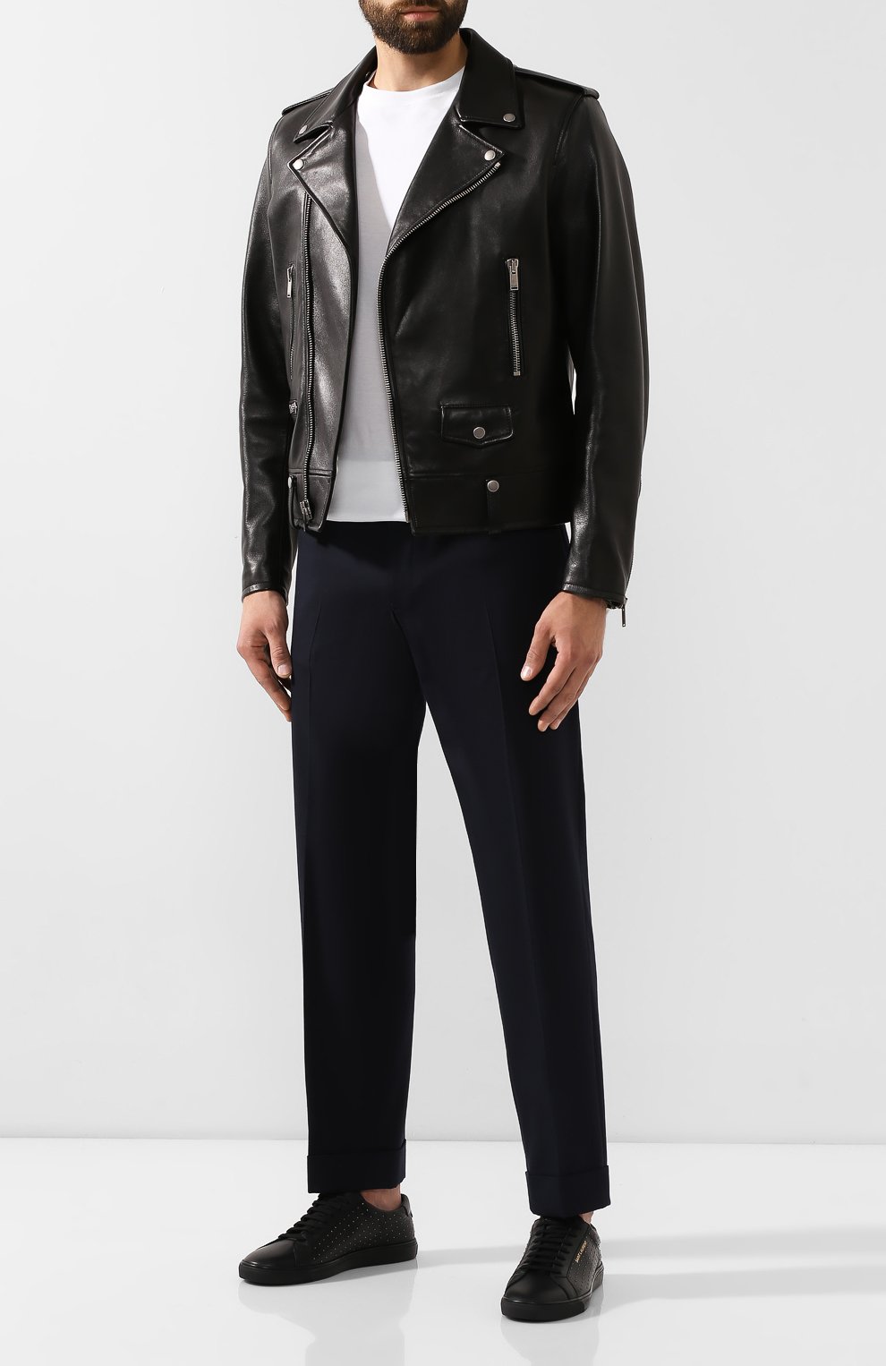 Кожаные кеды SAINT LAURENT, арт. 584826/0ZS5Y, фото 2