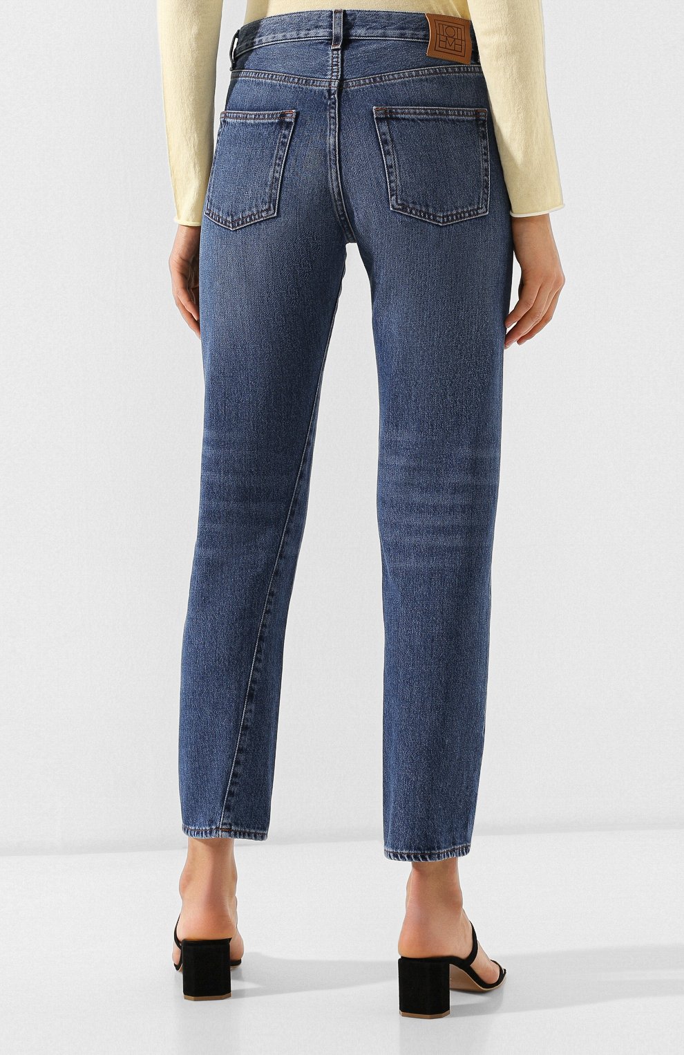 Укороченные джинсы TOTEME, арт. 0RIGINAL DENIM 1701-2448, фото 4
