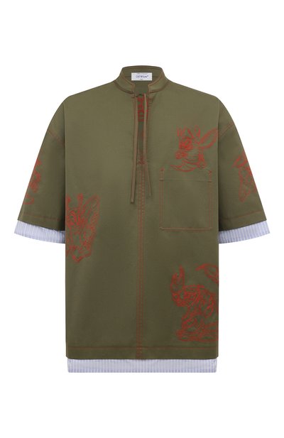 Мужская хлопковая рубашка OFF-WHITE, арт. 0MGG005F24FAB001