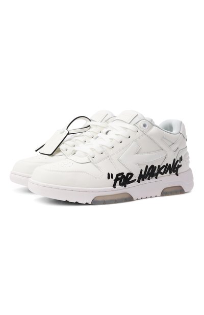 Мужские комбинированные кеды out of office OFF-WHITE, арт. 0MIA189C99LEA01A