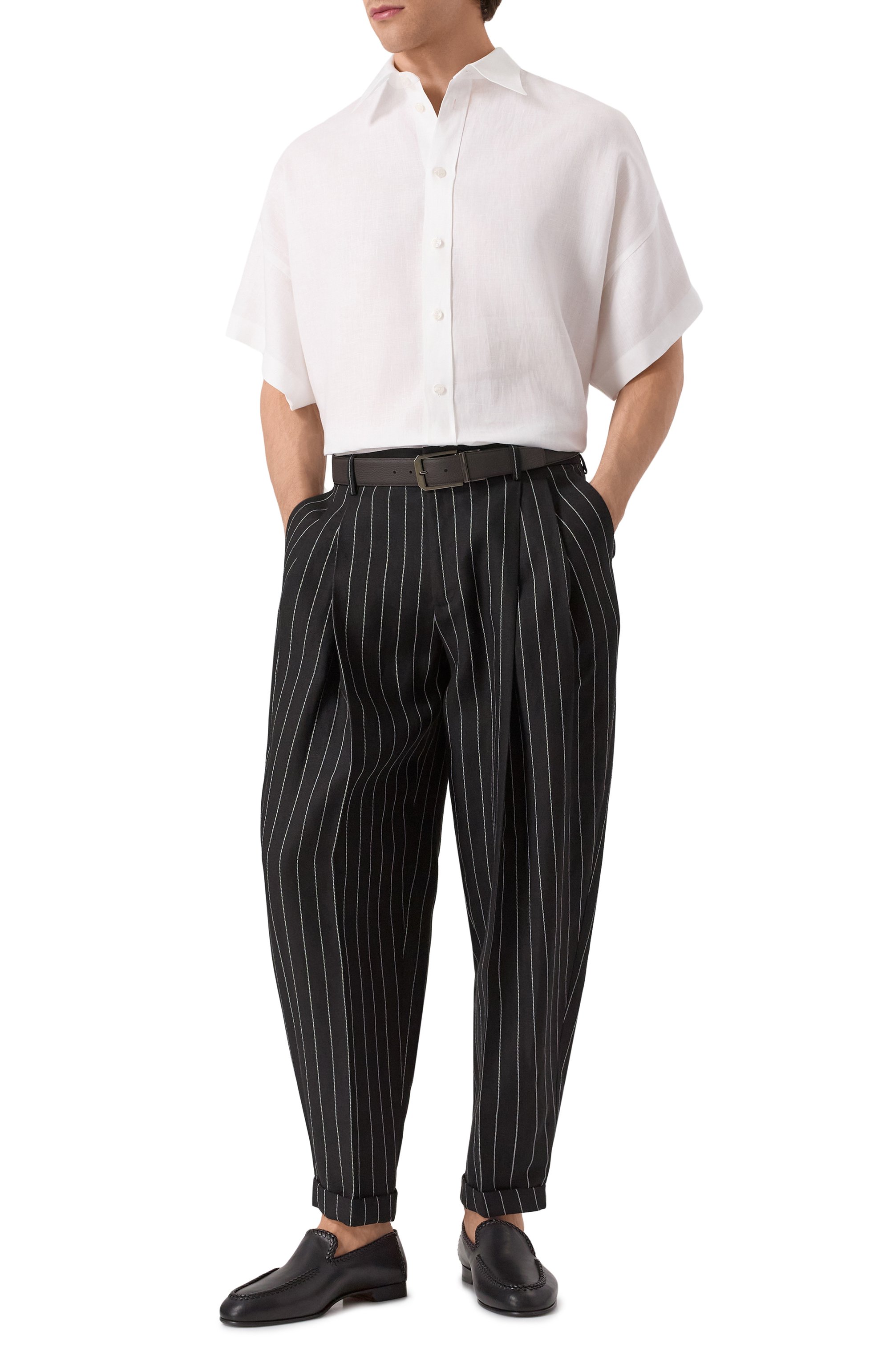 Брюки изо льна и шерсти DOLCE & GABBANA, арт. GP10DT/FR3F0, фото 2