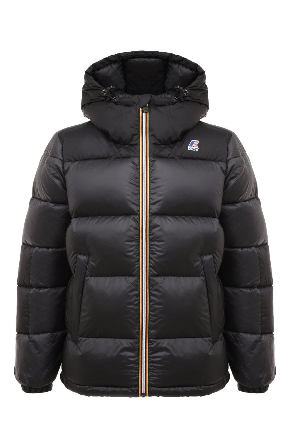 Пуховик K-WAY черного цвета по цене 32150 руб., арт. K5115RW, фото 1 Пуховик K-WAY, арт. K5115RW, фото 1