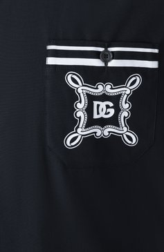 Мужская хлопковая рубашка DOLCE & GABBANA черного цвета, арт. G5LG9T/GI960 | Фото 6 (Материал сплава: Проставлено; Рукава: Короткие; Длина (для то�пов): Стандартные; Материал внешний: Хлопок; Драгоценные камни: Проставлено; Случай: Повседневный; Воротник: Кент; Принт: С принтом; Стили: Кэжуэл)