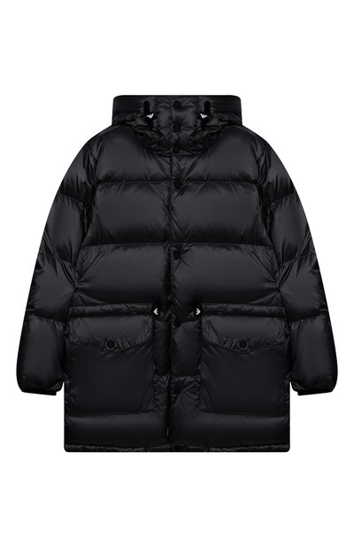 Пуховая куртка с капюшоном EMPORIO ARMANI темно-синего цвета по цене 35500 руб., арт. 6G4L79/4NGYZ, фото 1 Пуховая куртка с капюшоном EMPORIO ARMANI, арт. 6G4L79/4NGYZ, фото 1