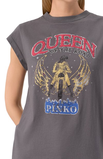 Хлопковая футболка PINKO, арт. 104603/A2DA, фото 5