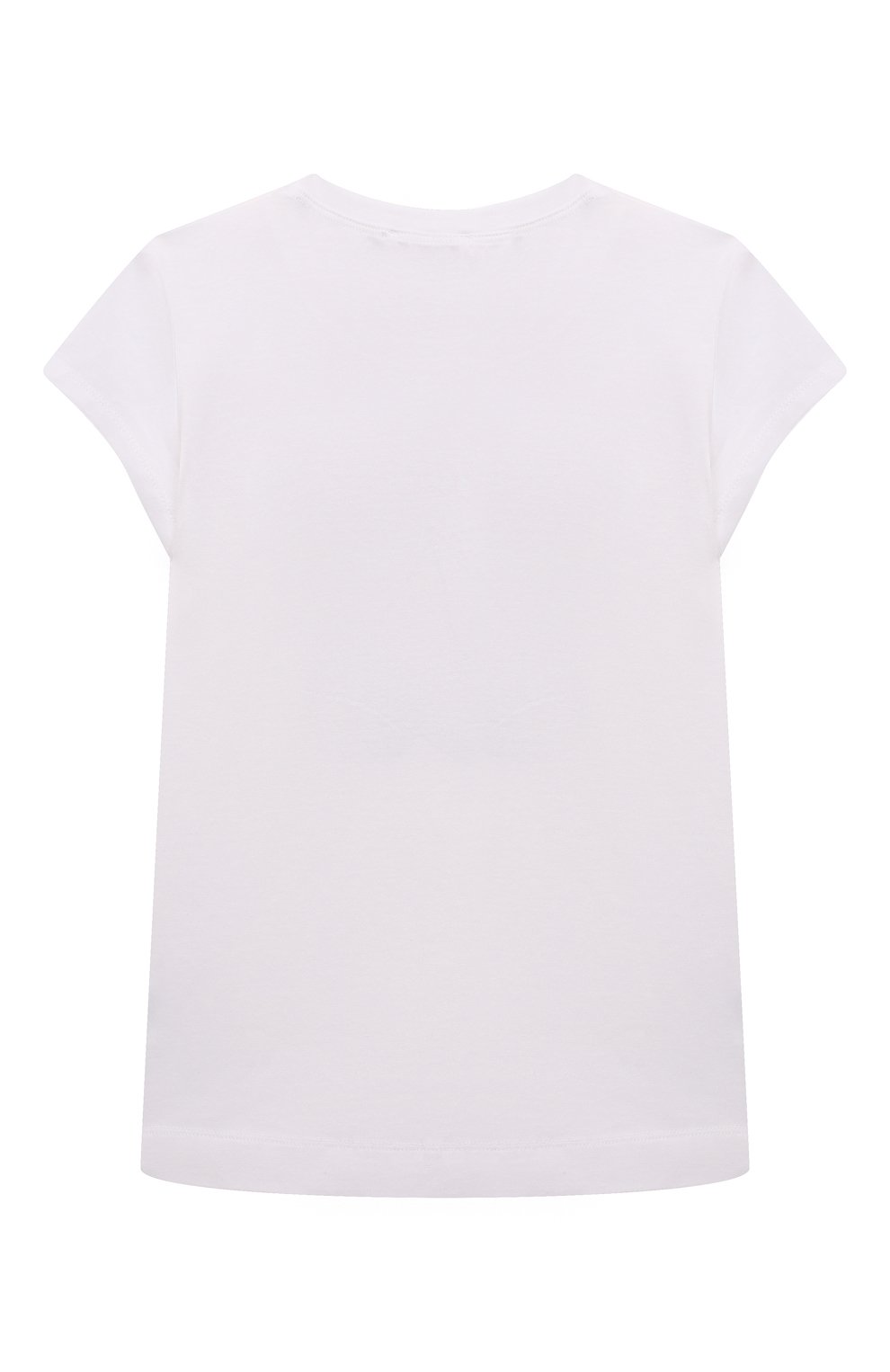 Хлопковая футболка MONNALISA белого цвета по цене 8715 руб., арт. 19A601, фото 2 Хлопковая футболка MONNALISA, арт. 19A601, фото 2