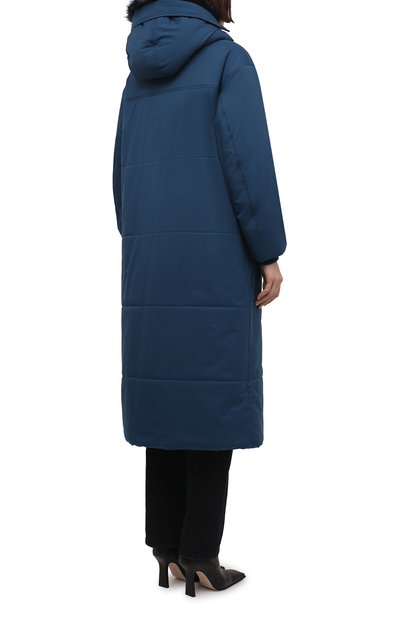 Парка с меховой отделкой LORO PIANA синего цвета по цене 581000 руб., арт. FAL8882, фото 4 Парка с меховой отделкой LORO PIANA, арт. FAL8882, фото 4