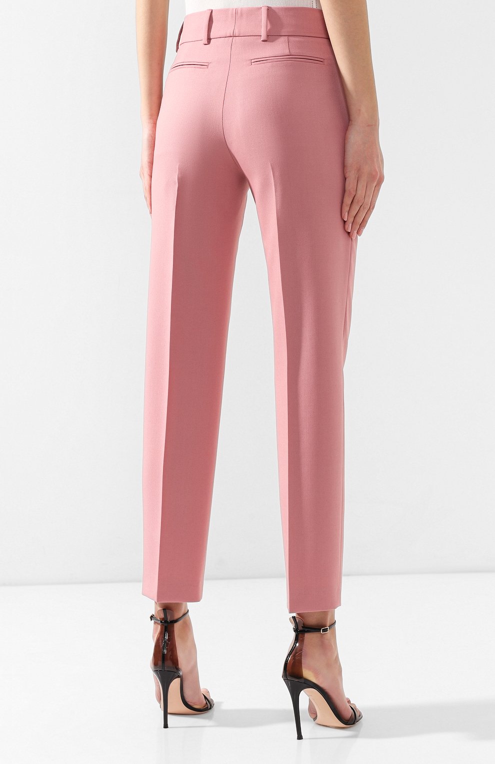 Брюки со стрелками BURBERRY розового цвета по цене 87750 руб., арт. 8007226, фото 4 Брюки со стрелками BURBERRY, арт. 8007226, фото 4