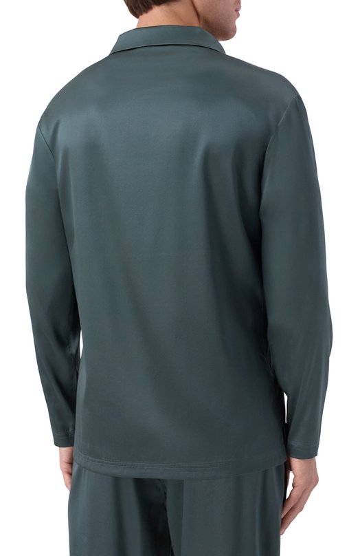 Шелковая сорочка Kiton UNWM018K0245H05 Зелёный  UNWM018K0245H05 Фото 4