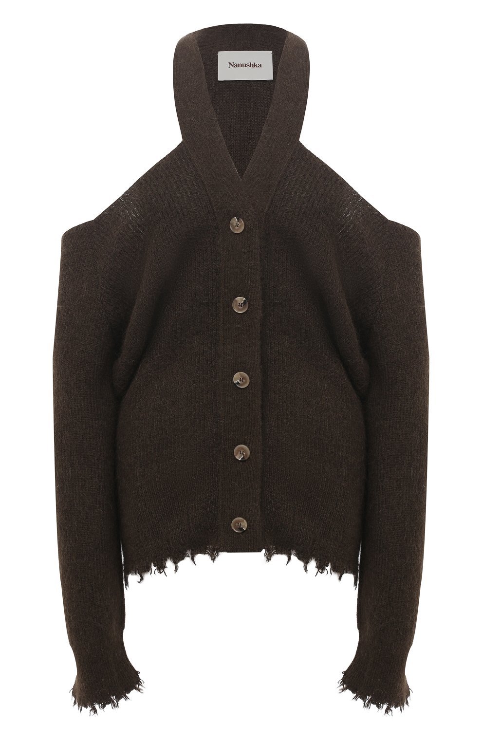 Кардиган NANUSHKA, арт. HEE_MIDNIGHT KHAKI_DIAM0ND KNIT, фото 1