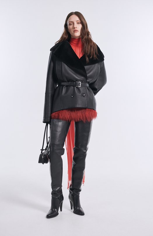 Кожаные ботфорты Nadja 100 Saint Laurent 843853/28N00 Чёрный  843853/28N00 Фото 7