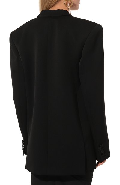Шерстяной жакет SAINT LAURENT черного цвета по цене 439000 руб., арт. 760580/Y7E63, фото 4 Шерстяной жакет SAINT LAURENT, арт. 760580/Y7E63, фото 4
