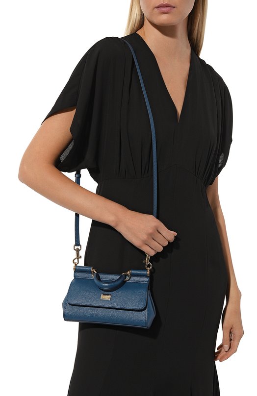 Сумка Sicily small Dolce & Gabbana BB9116_BE9116/A1001_1 Синий  BB9116_BE9116/A1001_1 Фото 2