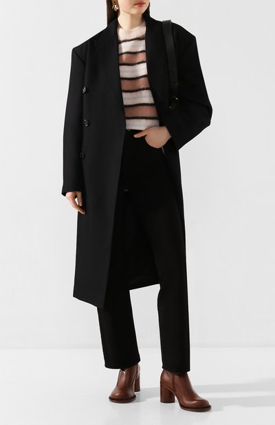 Пальто из смеси льна и шерсти ACNE STUDIOS черного цвета по цене 68400 руб., арт. A90230, фото 2 Пальто из смеси льна и шерсти ACNE STUDIOS, арт. A90230, фото 2