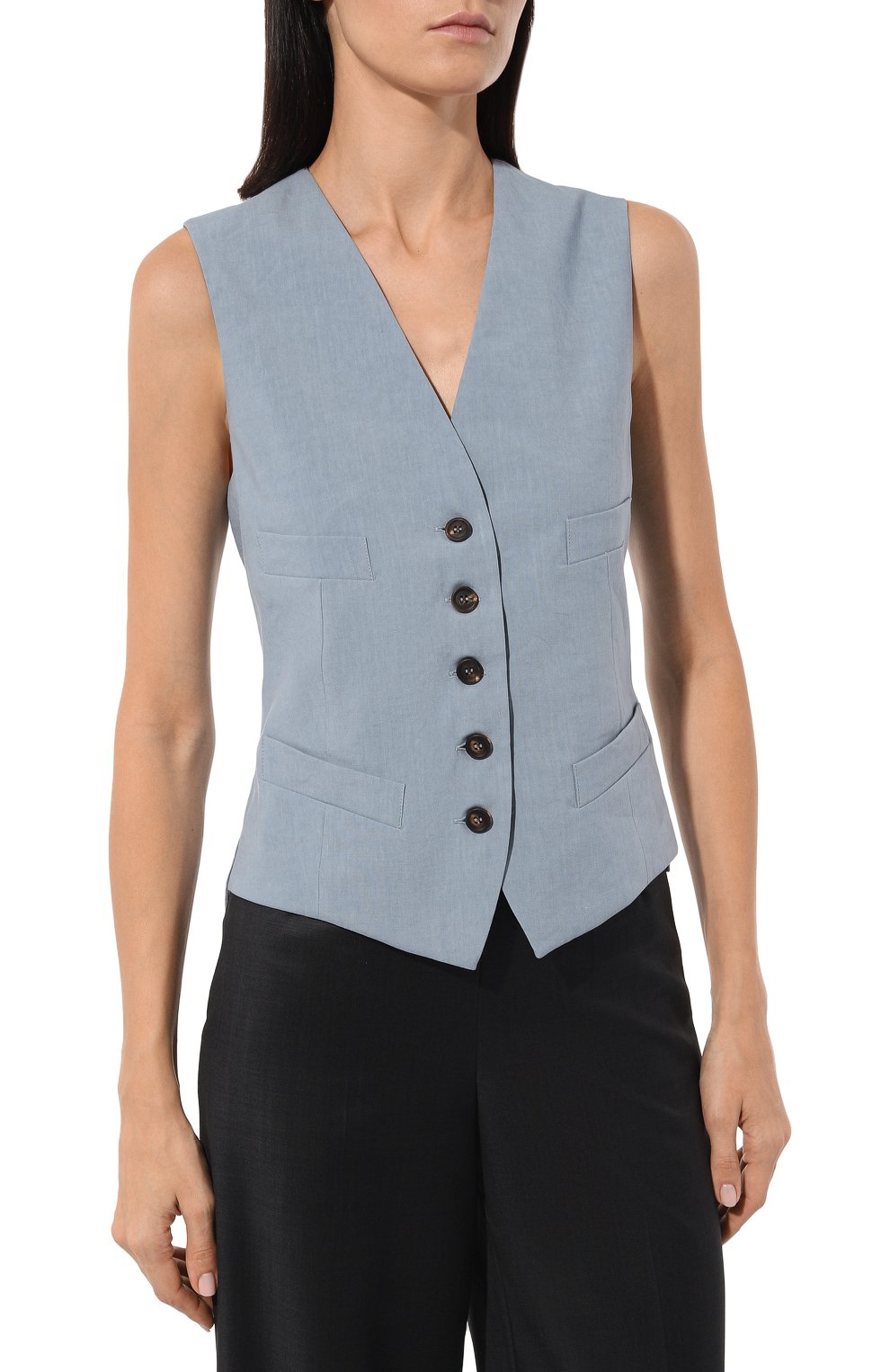 Жилет изо льна и шелка BRUNELLO CUCINELLI, арт. MH999HU806, фото 3