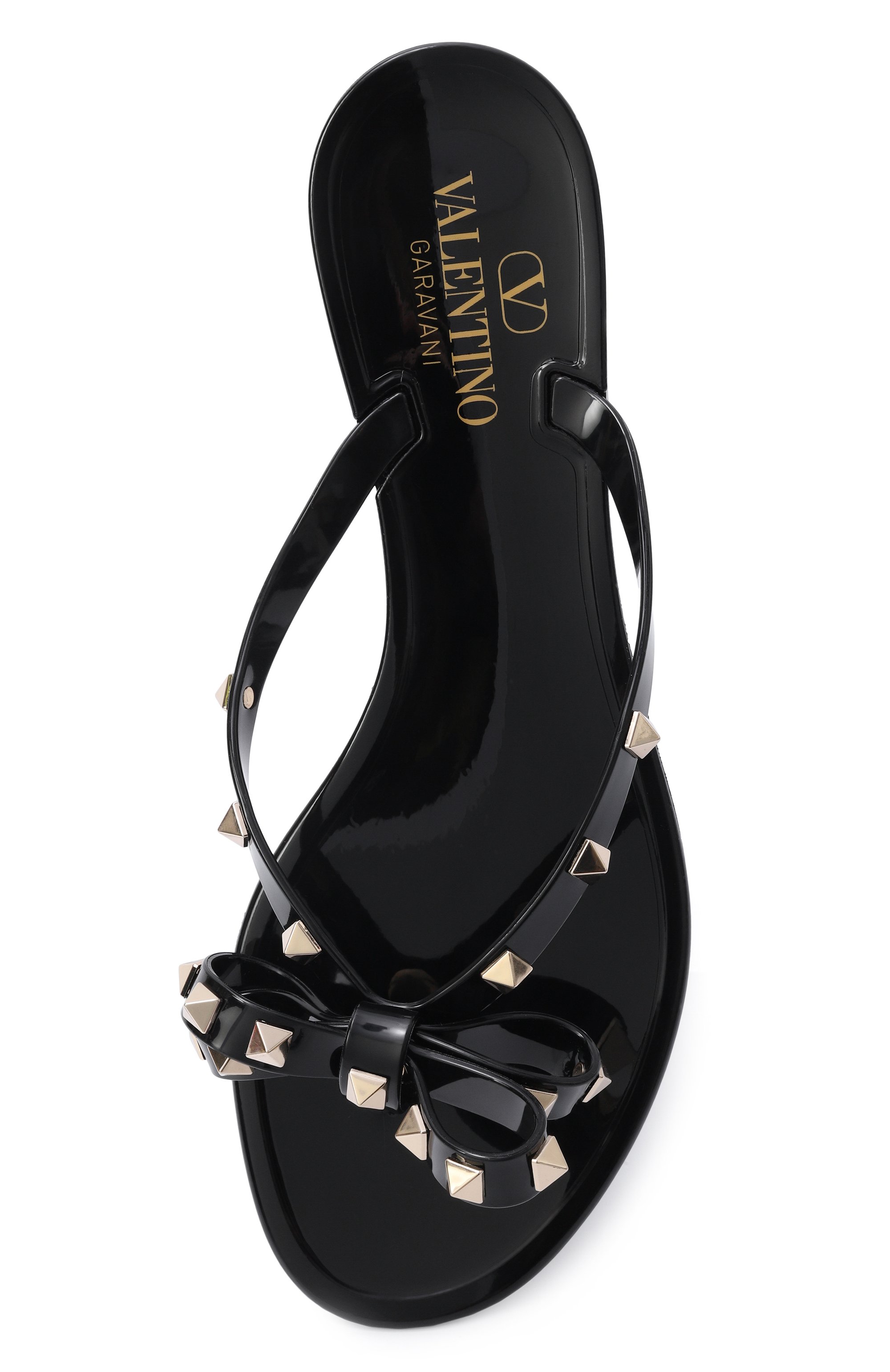 Резиновые шлепанцы rockstud VALENTINO черного цвета по цене 51600 руб., арт. 9W2S0552/PVS, фото 6 Резиновые шлепанцы rockstud VALENTINO, арт. 9W2S0552/PVS, фото 6
