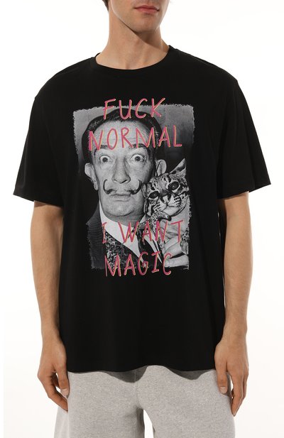 Хлопковая футболка BISIBIGLIO черного цвета по цене 14950 руб., арт. DALI N0RMAL MAGIC, фото 3 Хлопковая футболка BISIBIGLIO, арт. DALI N0RMAL MAGIC, фото 3