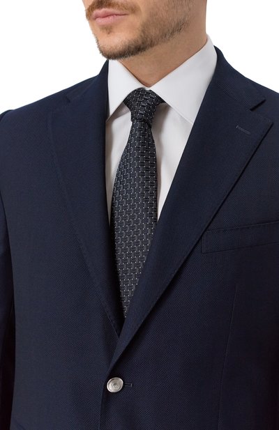 Шелковый галстук ZILLI темно-серого цвета по цене 38600 руб., арт. CRAV2BM0600VZG000, фото 2 Шелковый галстук ZILLI, арт. CRAV2BM0600VZG000, фото 2