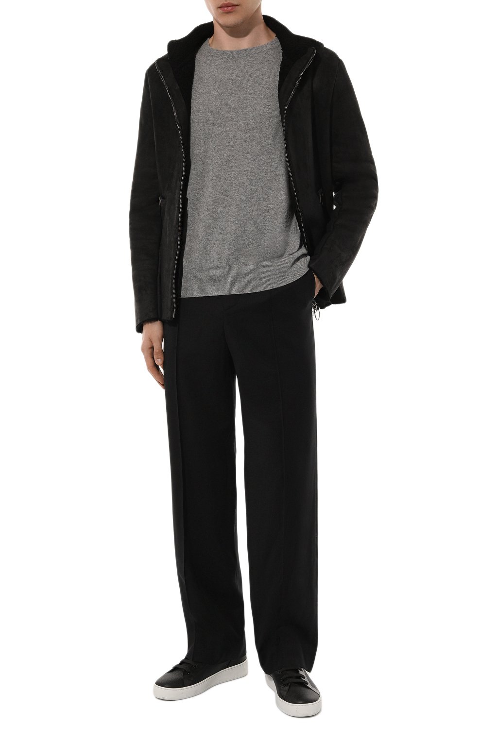 Шерстяные брюки ANN DEMEULEMEESTER, арт. 2402-M-TR10-FA515-099, фото 2